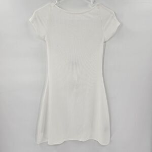 Nwt urban Outfitters dress white ribbed medium open back summer vacation